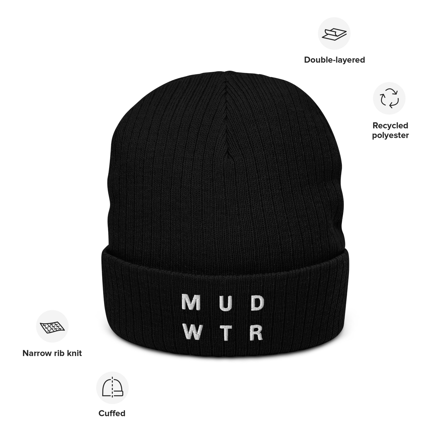 mud-wtr-beanie-a3 ribbed-knit-beanie-black-front-6478f6ebb8db4.png